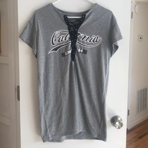 Lace up tee shirt